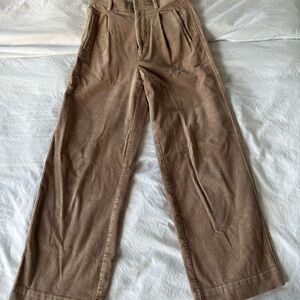 Women’s Brown Corduroy Wide-Leg Pants
